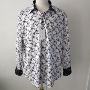 Robert Graham Mens Newell Floral Print Shirt